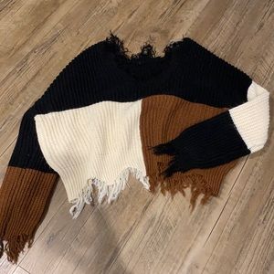 Fringed sweater